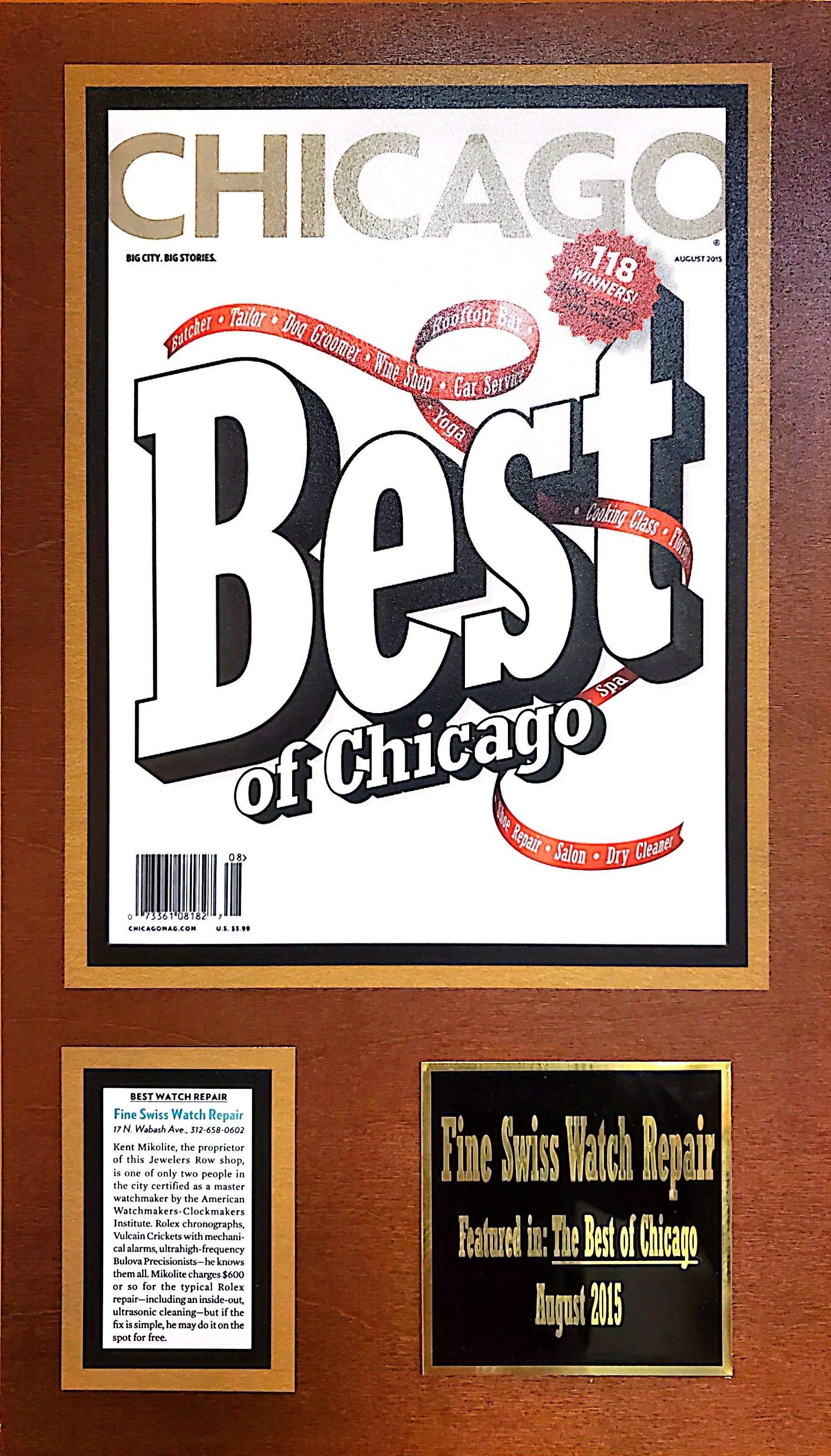 Best of Chicago Award
